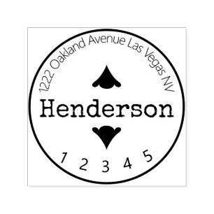 Spades symbol special elite text self-inking stamp