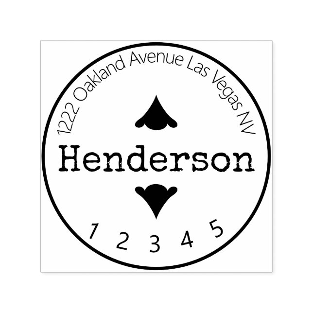 Spades symbol special elite text self-inking stamp (Design)