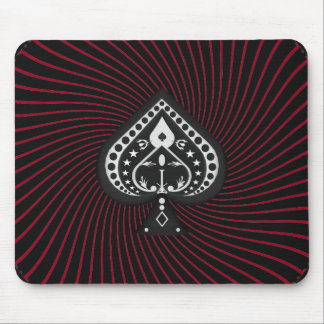 Spades Symbol & Spiral Graphics: Custom Mousepad