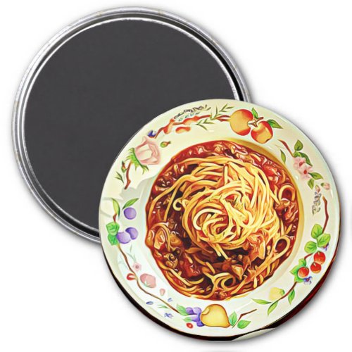 Spaghetti and Meatballs Food Refrigerator Magnet