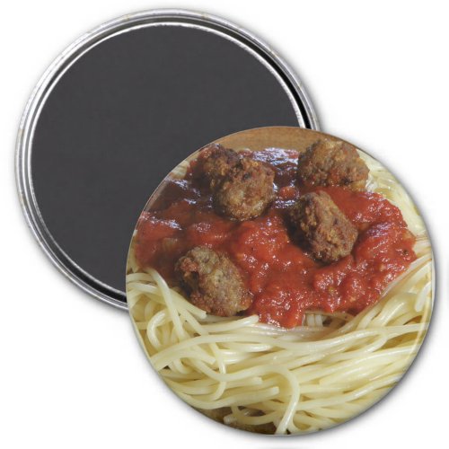 Spaghetti and Meatballs Food Refrigerator Magnet
