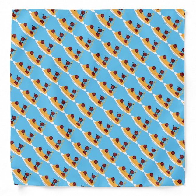 Spaghetti and meatballs pasta noodles Italian food Bandana (Front)