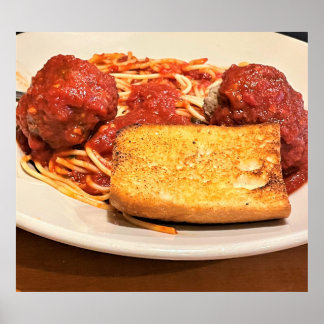 Spaghetti and Meatballs Photo Poster