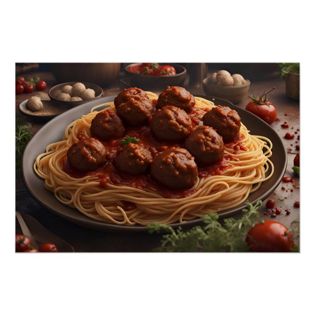 Spaghetti and Meatballs Poster (Front)