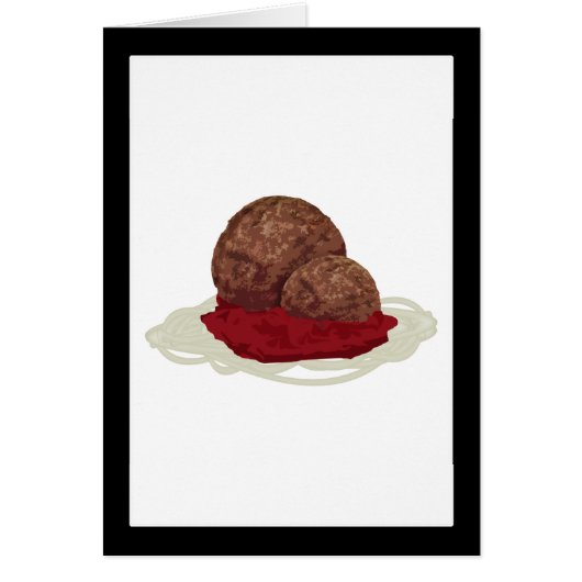 Spaghetti And Meatballs With Sauce Cards (Front)