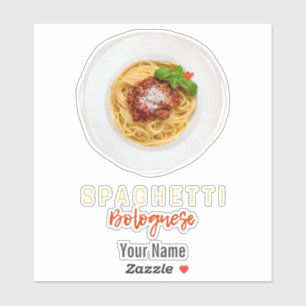 Spaghetti bolognese pasta noodle gourmet chef sticker