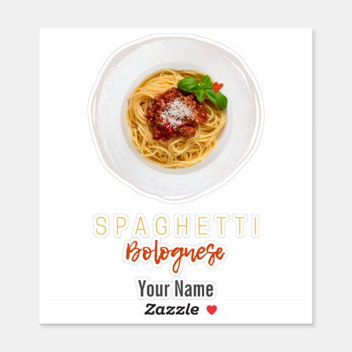 Spaghetti bolognese pasta noodle gourmet chef sticker