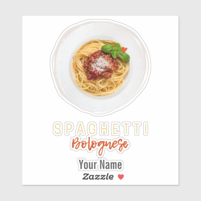 Spaghetti bolognese pasta noodle gourmet chef sticker (Sheet)