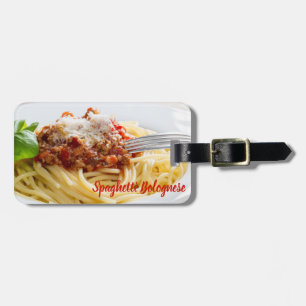 Spaghetti Bolognese Sauce Pasta with Parmesan Luggage Tag