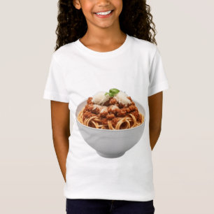 Spaghetti Bolognese with Cheese and Basil Leaves T-Shirt