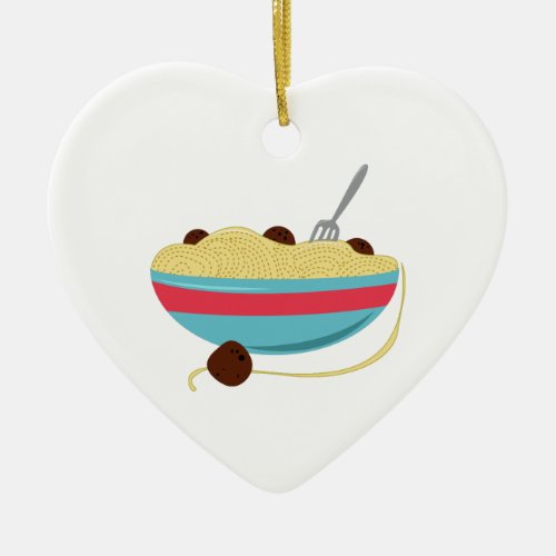 Spaghetti Bowl Ceramic Ornament