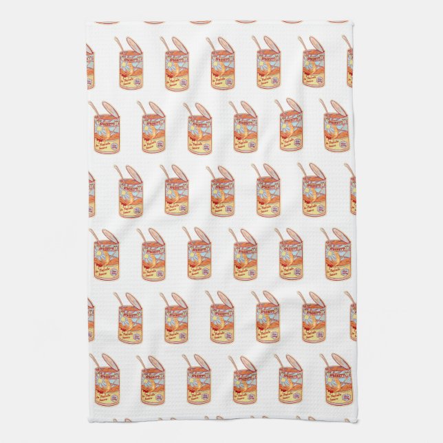 Spaghetti Can Retro poster Kitchen Towel (Vertical)