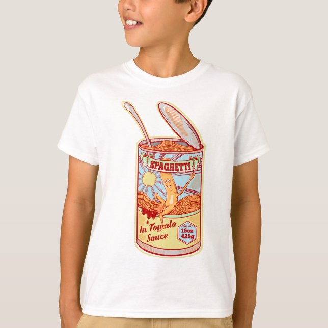Spaghetti Can Retro poster T-Shirt (Front)