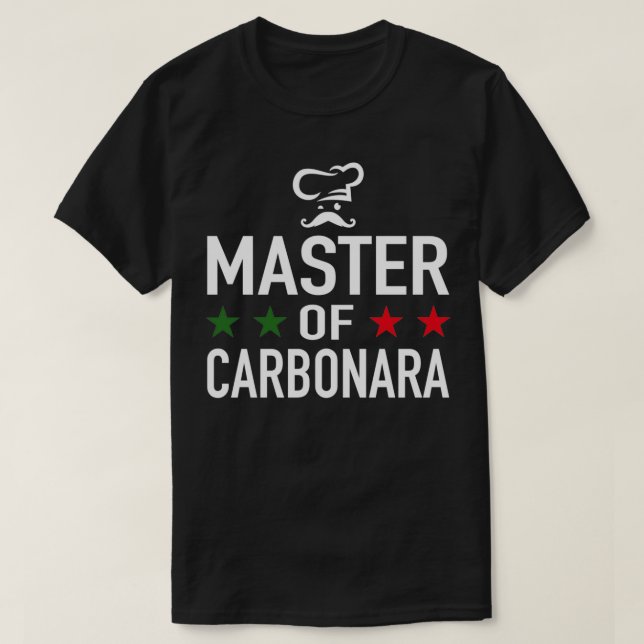 Spaghetti Carbonara Executive Chef Master Of Carbo T-Shirt (Design Front)