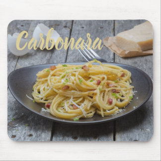 Spaghetti Carbonara Pasta with Bacon and Parmesan  Mouse Pad