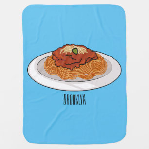  Spaghetti cartoon illustration Baby Blanket