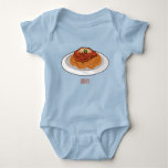  Spaghetti cartoon illustration Baby Bodysuit