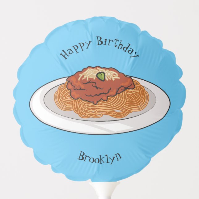  Spaghetti cartoon illustration Balloon (Front)
