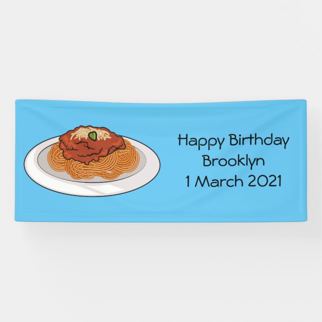  Spaghetti cartoon illustration Banner (Horizontal)