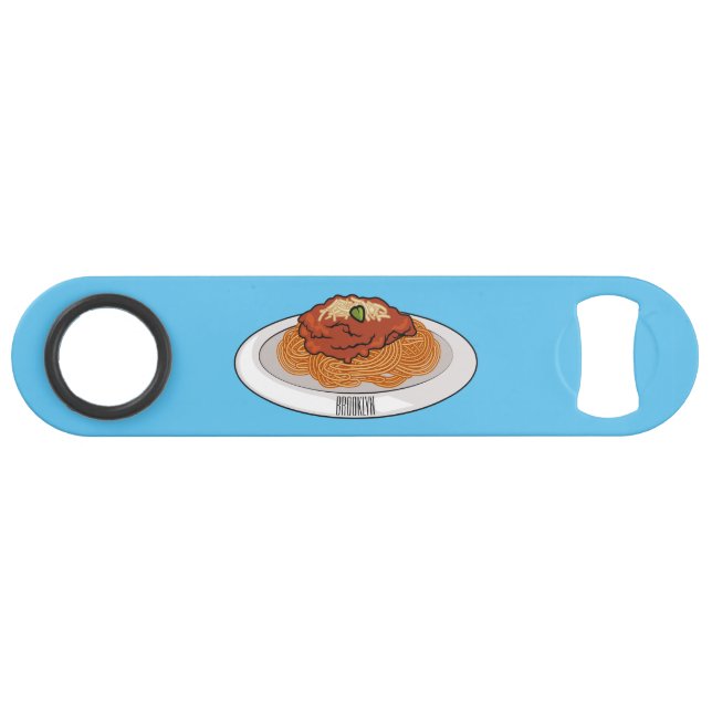  Spaghetti cartoon illustration Bar Key (Front (Horizontal))
