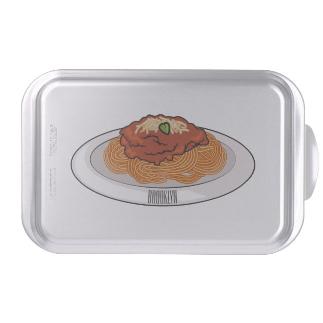  Spaghetti cartoon illustration Cake Pan (Front)