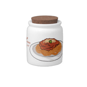 Spaghetti cartoon illustration Candy Jar