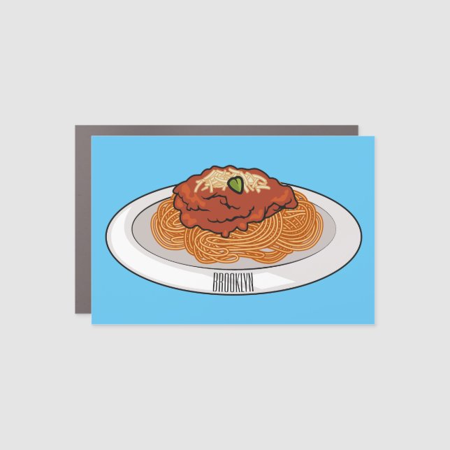  Spaghetti cartoon illustration Car Magnet (Front)