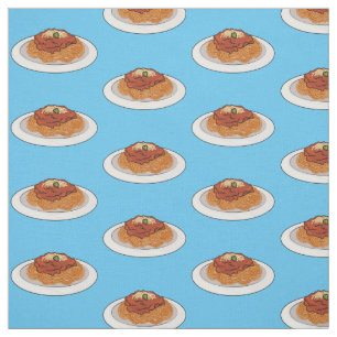 Spaghetti cartoon illustration Fabric