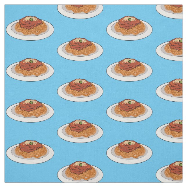  Spaghetti cartoon illustration Fabric (Swatch)