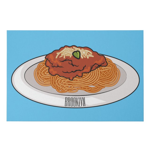  Spaghetti cartoon illustration Faux Canvas Print (Front)