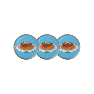 Spaghetti cartoon illustration Golf Ball Marker