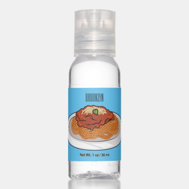  Spaghetti cartoon illustration Hand Sanitizer (Front)