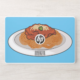  Spaghetti cartoon illustration HP Laptop Skin