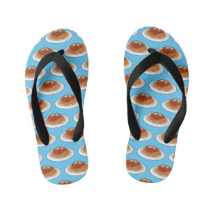 Spaghetti cartoon illustration Kid's Flip Flops