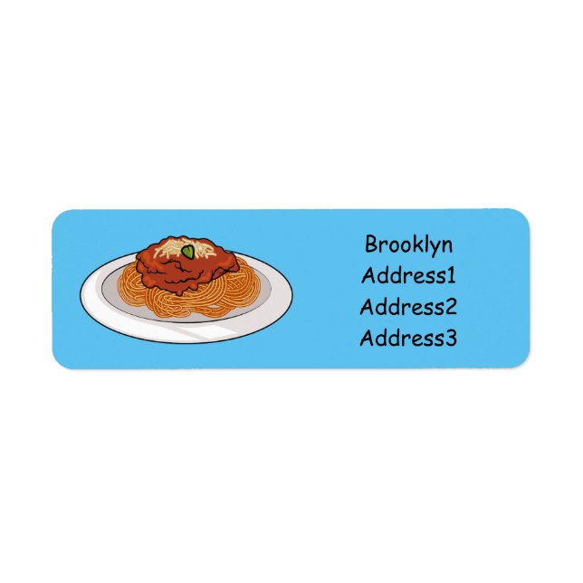  Spaghetti cartoon illustration Label (Front)