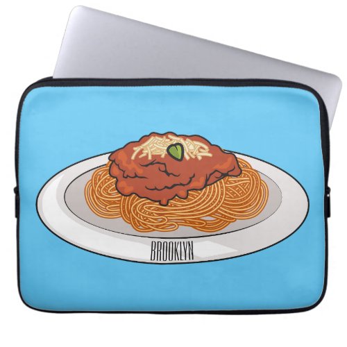  Spaghetti cartoon illustration Laptop Sleeve