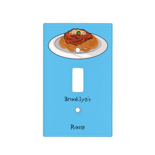  Spaghetti cartoon illustration Light Switch Cover (Front)