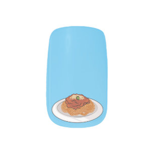 Spaghetti cartoon illustration Minx Nail Art