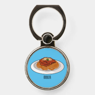 Spaghetti cartoon illustration Phone Ring Stand