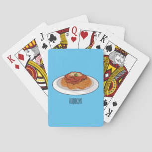  Spaghetti cartoon illustration Poker Cards