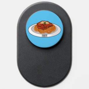  Spaghetti cartoon illustration PopSocket