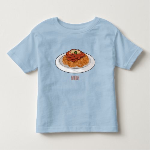  Spaghetti cartoon illustration Toddler T_shirt