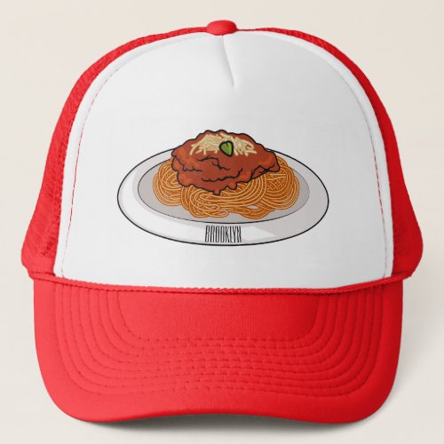  Spaghetti cartoon illustration Trucker Hat