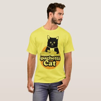 Spaghetti Cat T-Shirt | Zazzle