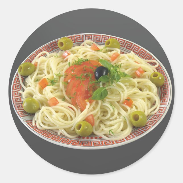 Spaghetti Classic Round Sticker (Front)