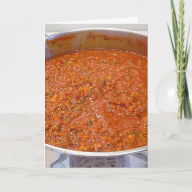 Spaghetti Dinner Cooking Food Italian Sauce Card (Front)