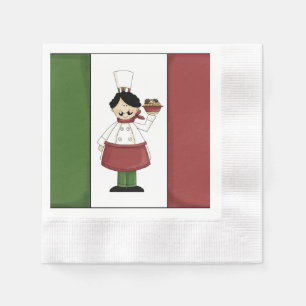 Spaghetti Dinner Italian chef paper plate Napkins