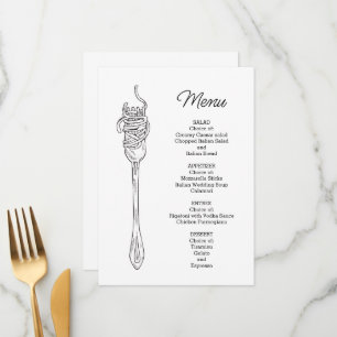 Spaghetti Dinner Menu