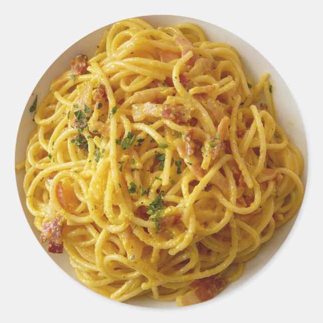 Spaghetti Fettuccine Pasta Foodie Stickers (Front)