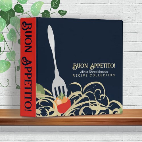 spaghetti fork tomato recipe cookbook binder